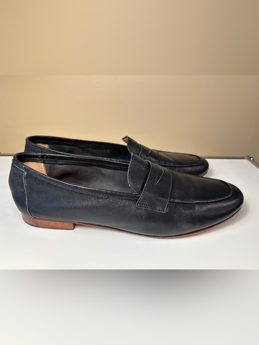 Mansur Gavriel Classic Loafers in Black Lambskin